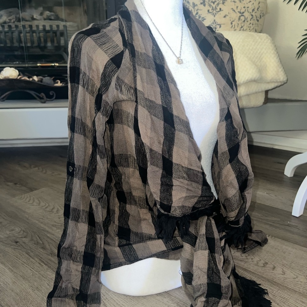 Knox Rose Lightweight Shawl Cardigan Wrap Size M